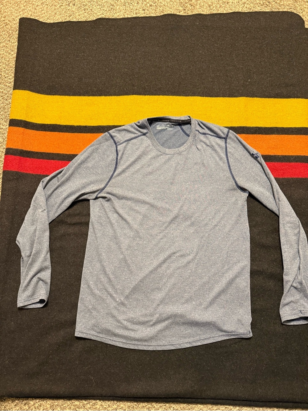 Under Armour Men's Long-Sleeve Crew Shirt - Light Blue Heather